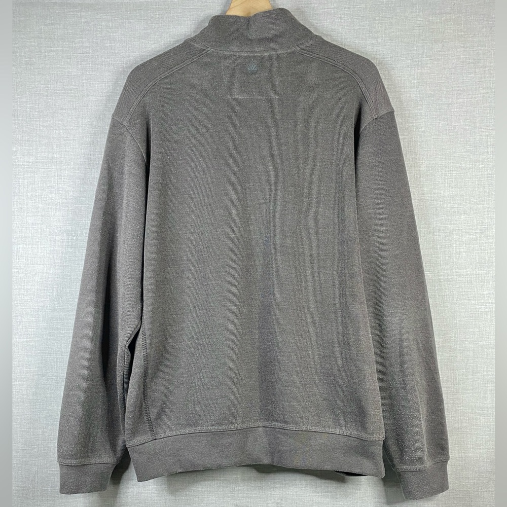 Rainforest Men’s Brushed Knit Gray Quarter Zip Pullover Size  XL - Picture 8 of 8
